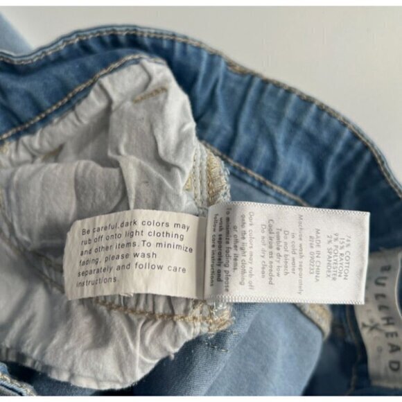 Bullhead Jeans Juniors 1 Skinniest Super High Rise Denim Light Blue Wash Stretch - Picture 8 of 12